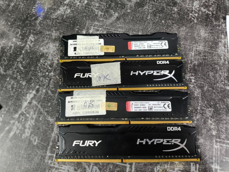 رم کارکرده 4 گیگ DDR4 با باس 2400 Kingmax FURY HYPERX